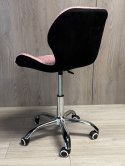 Krzesło obrotowe VASTO OFFICE VELVET PINK + BLACK CARO