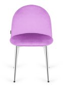 Krzesło tapicerowane GLORIA VIOLET VELVET SILVER