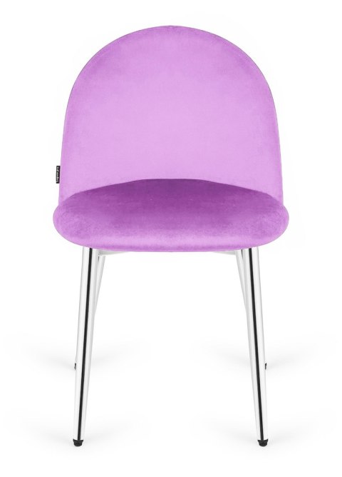 Krzesło tapicerowane GLORIA VIOLET VELVET SILVER