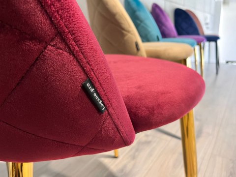 Krzesło tapicerowane GLORIA WINE VELVET SILVER