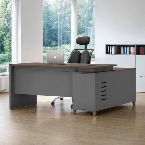 Biurko narożne Angel Loft Work Dark 160 cm