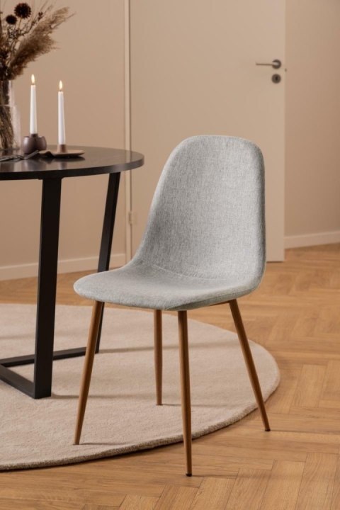 Krzesło Celia szare jasne/ naturalne