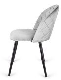 Krzesło tapicerowane GLORIA DIAMOND GREY VELVET OUTLET
