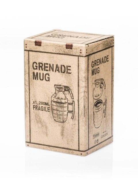 Kubek granat - Z ZAWLECZKĄ - Biały