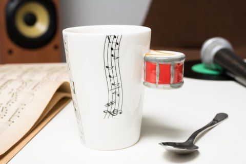 Kubek muzyka - PERKUSJA - czerwona