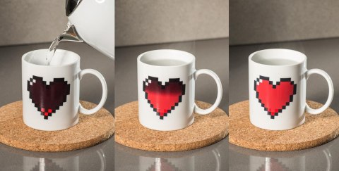 Kubek pikselowe serce