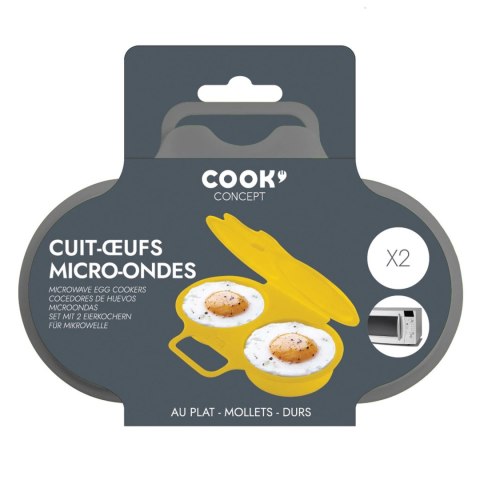 Pojemnik do gotowania jajek w mikrofalówce szary