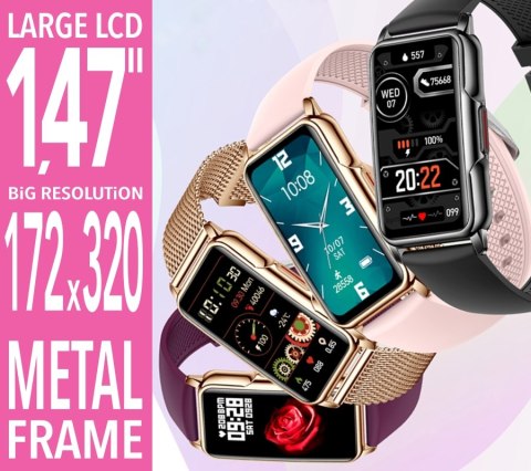 Smartwatch Damski RUBICON RNCF04 Black SMARUB227