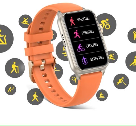 Smartwatch Damski RUBICON RNCF06 Tytan/Orange SMARUB221