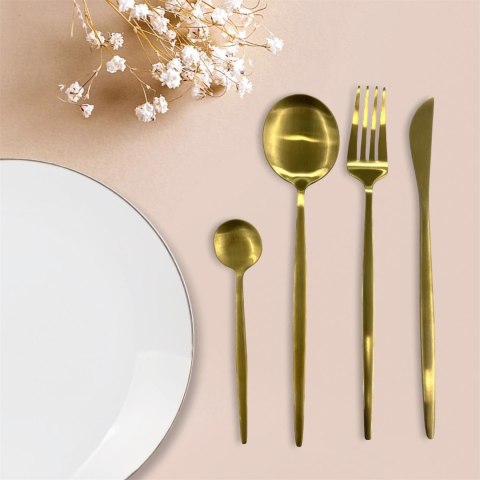 Zestaw sztućców Gilded złote na 6 osób