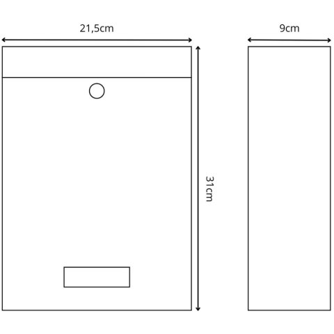 SKRZYNKA NA LISTY 21.5X9X32CM 1067537 SASKA GARDEN