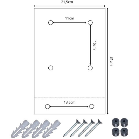 SKRZYNKA NA LISTY 21.5X9X32CM 1067537 SASKA GARDEN