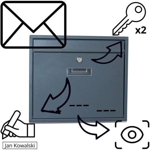 SKRZYNKA NA LISTY 36X31X19CM 1067568 SASKA GARDEN