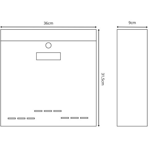 SKRZYNKA NA LISTY 36X31X19CM 1067568 SASKA GARDEN