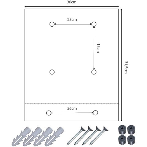 SKRZYNKA NA LISTY 36X31X19CM 1067568 SASKA GARDEN