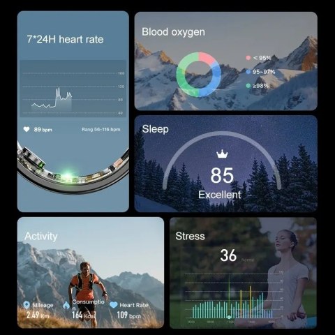 Smart Ring RUBICON R6 Deep Grey SIZE-11(US) SMARUB326