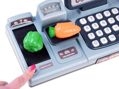 Kasa fiskalna dla dzieci skaner waga smartfon koszyk zabawa w sklep ZA4147