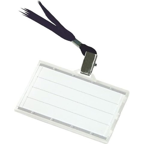 Identyfikator Donau 56x90mm PCV z taśmą czarną