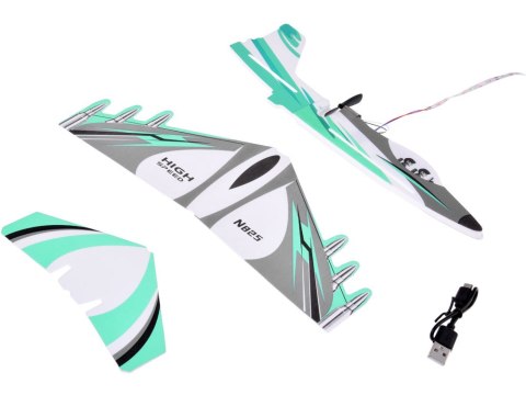 Składany lekki samolot z pianki lata świeci LED śmigło ładownie USB ZA5583