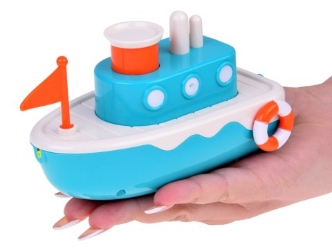 Statek do kąpieli dla dzieci pływający nakręcany chlapie wodą ZA5603