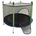 Trampolina do domu ogrodu dla dzieci siatka piłki 140cm 55inch zielona