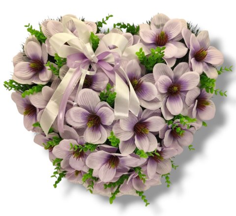 STROIK NA POMNIK SERCE XL KOMPOZYCJA KWIATOWA NA GRÓB MAGNOLIE