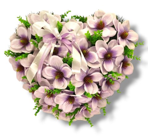 STROIK NA POMNIK SERCE XL KOMPOZYCJA KWIATOWA NA GRÓB MAGNOLIE