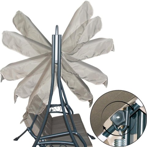 HUŚTAWKA OGRODOWA 3 OSOBOWA BLANCA 195X115X172 CM