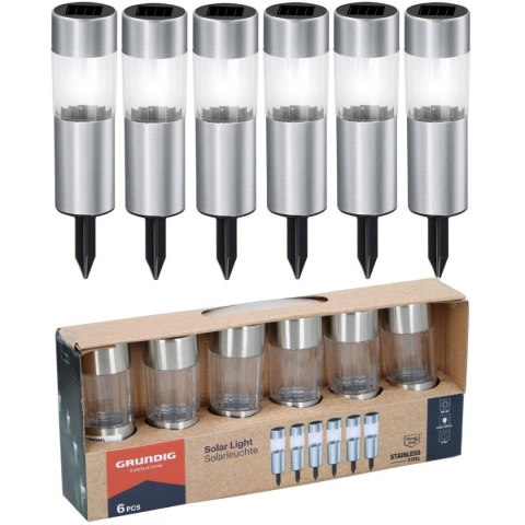 LAMPA SOLARNA 4,5X15CM INOX 6SZT