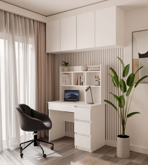 Nadstawka do Biurka 100 cm BIAŁA Na Książki Dokumenty