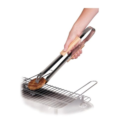 SZCZYPCE DO GRILLA Z DREWNIANĄ RĄCZKĄ