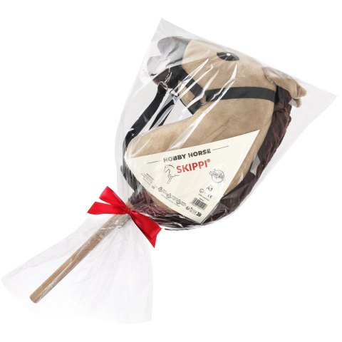 Skippi Hobby Horse z kantarem - Karmel - A3 HH - prezent na dzień dziecka