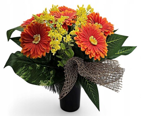 BUKIET WKŁAD NA CMENTARZ KWIATY DZIEŃ MAMY STROIK WIĄZANKA GERBERY NA GRÓB