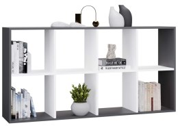 Regał Malax 2X4 ANTRACYT BIAŁY