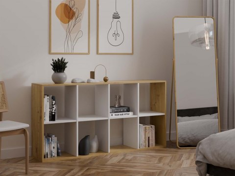 Regał Malax 2X4 DĄB ARTISAN BIEL