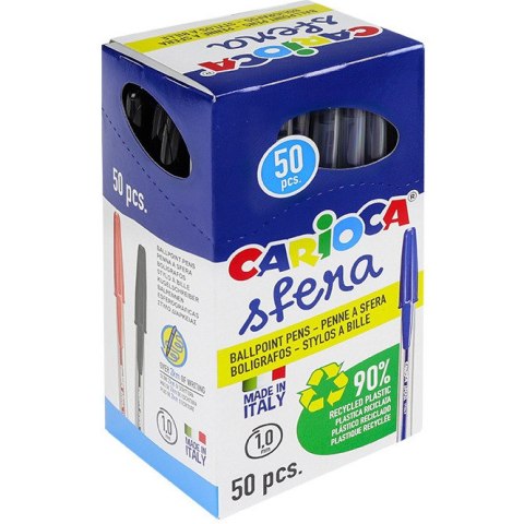 Długopisy Carioca Sfera czarne (50)