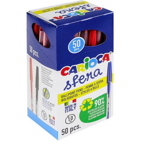 Długopisy Carioca Sfera czerwone (50)