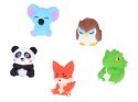 Gumowe pacynki na palec Zwierzątka z ZOO - zestaw 5 figurek ZA5601