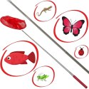 SIATKA NA MOTYLE OWADY SKŁADANA TELESKOPOWA 38,5-86CM CZERWONA