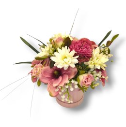 FLOWERBOX SZTUCZNE KWIATY W PUDEŁKU NA DZIEŃ MATKI URODZINY IMIENINY