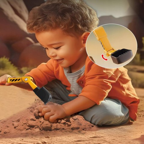 Edukacyjna koparka 4w1 dla dzieci lupa kompas łopatka do piasku 3+ TT9169