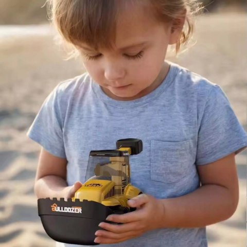 Edukacyjna koparka 4w1 dla dzieci lupa kompas łopatka do piasku 3+ TT9169