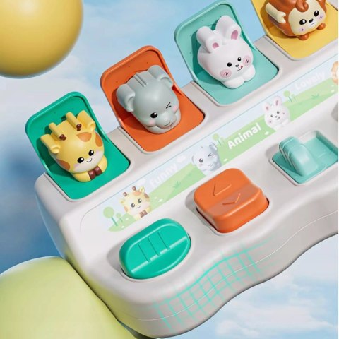 Interaktywna zabawka edukacyjna wyskakujące zwierzątka Pop-up 12m+ E009-1A