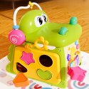 Kostka edukacyjna sorter pianinko sensoryczna labirynt zegar krokodyl MS007