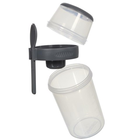 Lunch box z 3 przegródkami szary