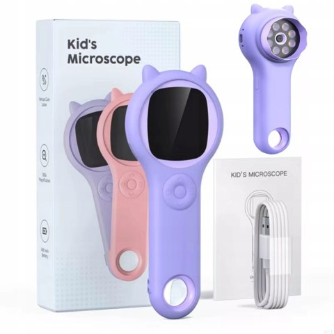 Przenośny ręczny mikroskop elektroniczny dla dzieci 500x 2'' aparat 355F