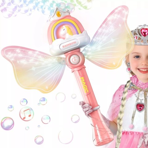 Różdżka motyl do baniek mydlanych bańki światło P148