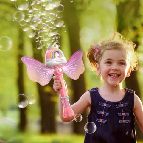 Różdżka motyl do baniek mydlanych bańki światło P148
