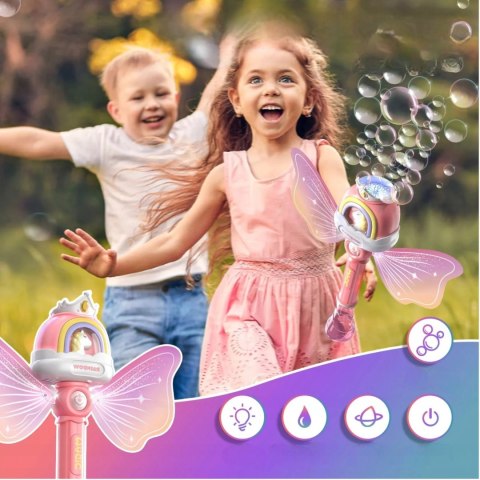 Różdżka motyl do baniek mydlanych bańki światło P148