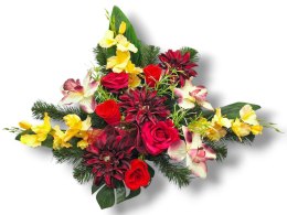 STROIK XXL NA CMENTARZ KWIATY NA GRÓB POMNIK MISA Z OBCIĄŻENIEM